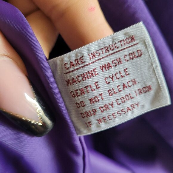 The Water's Edge Vintage Purple Trench Coat size 8 - Picture 10 of 10